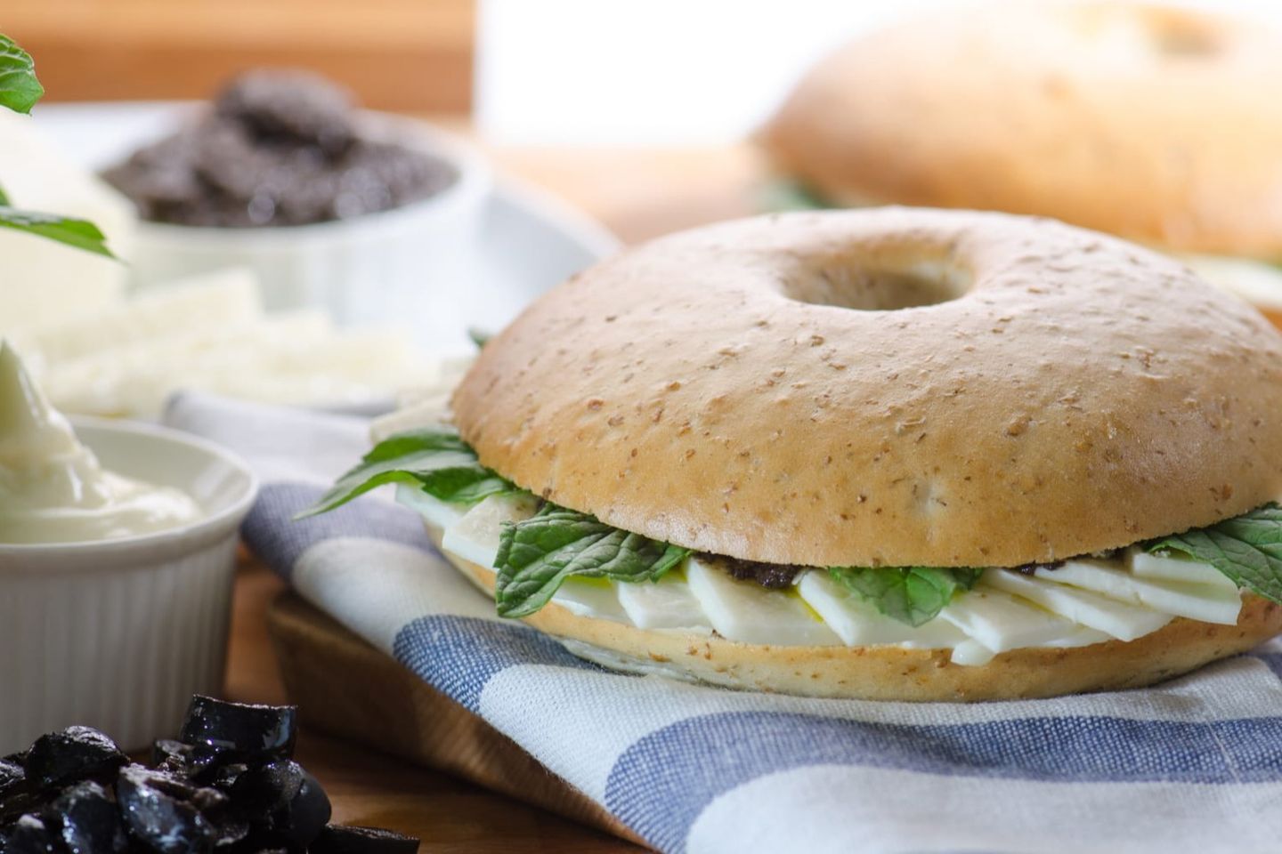 Bagel Halloumi With Chips Potatoes