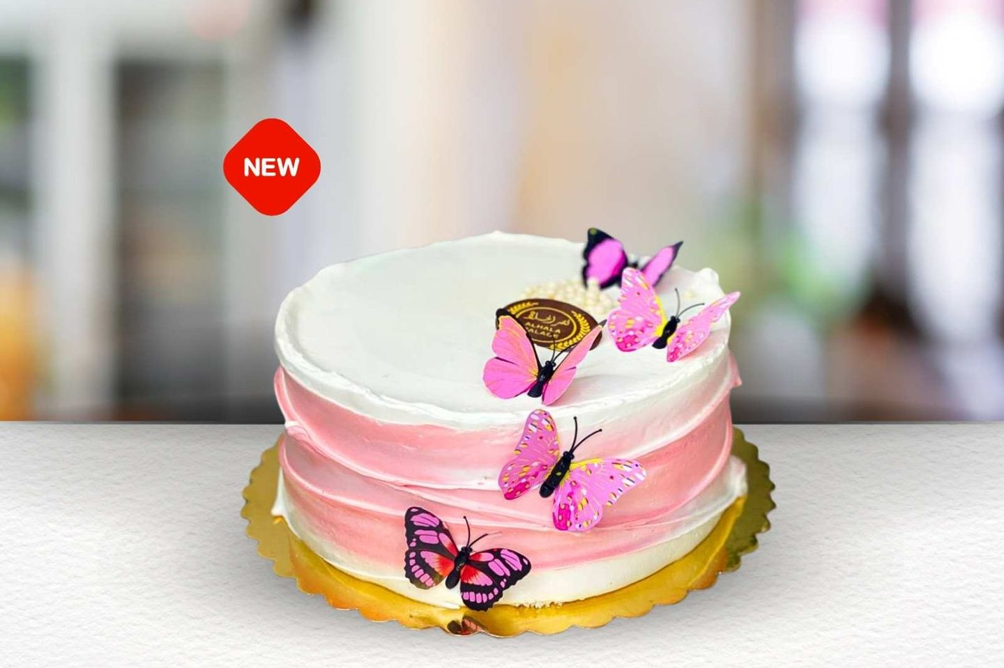 Pink Butterflies Cake
