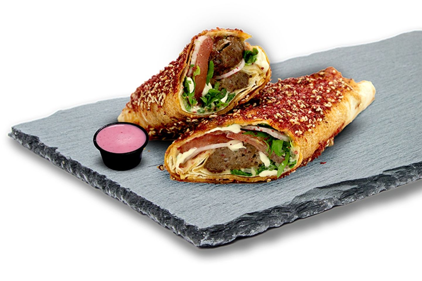 Meat Kabab Sandwich With Sauce