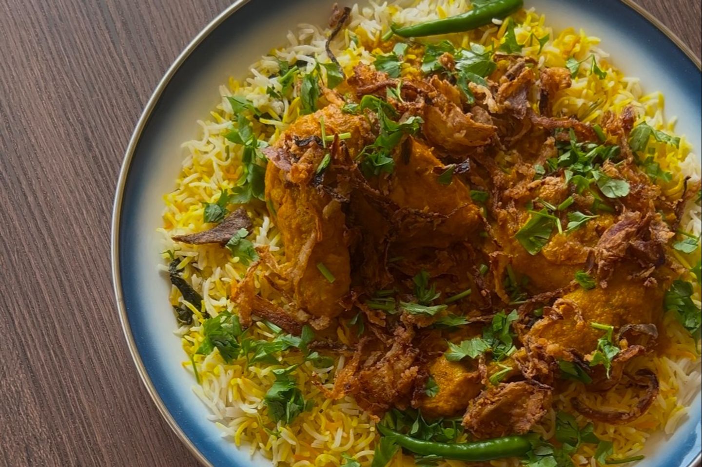 برياني دجاج نص