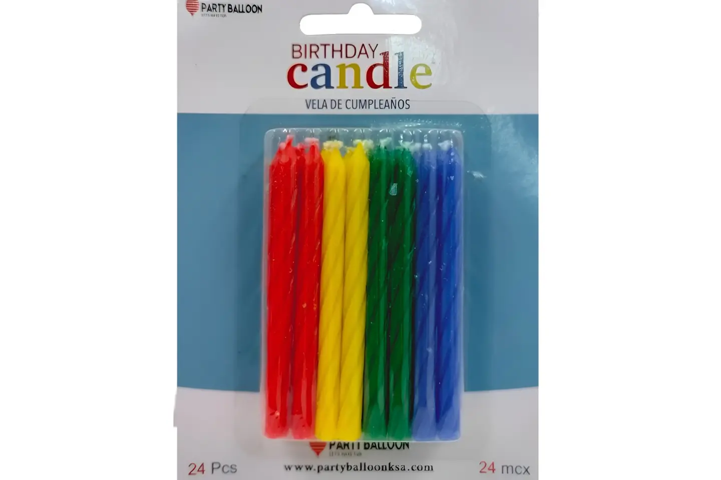 Colorfull Sparal Candles 24 Pcs
