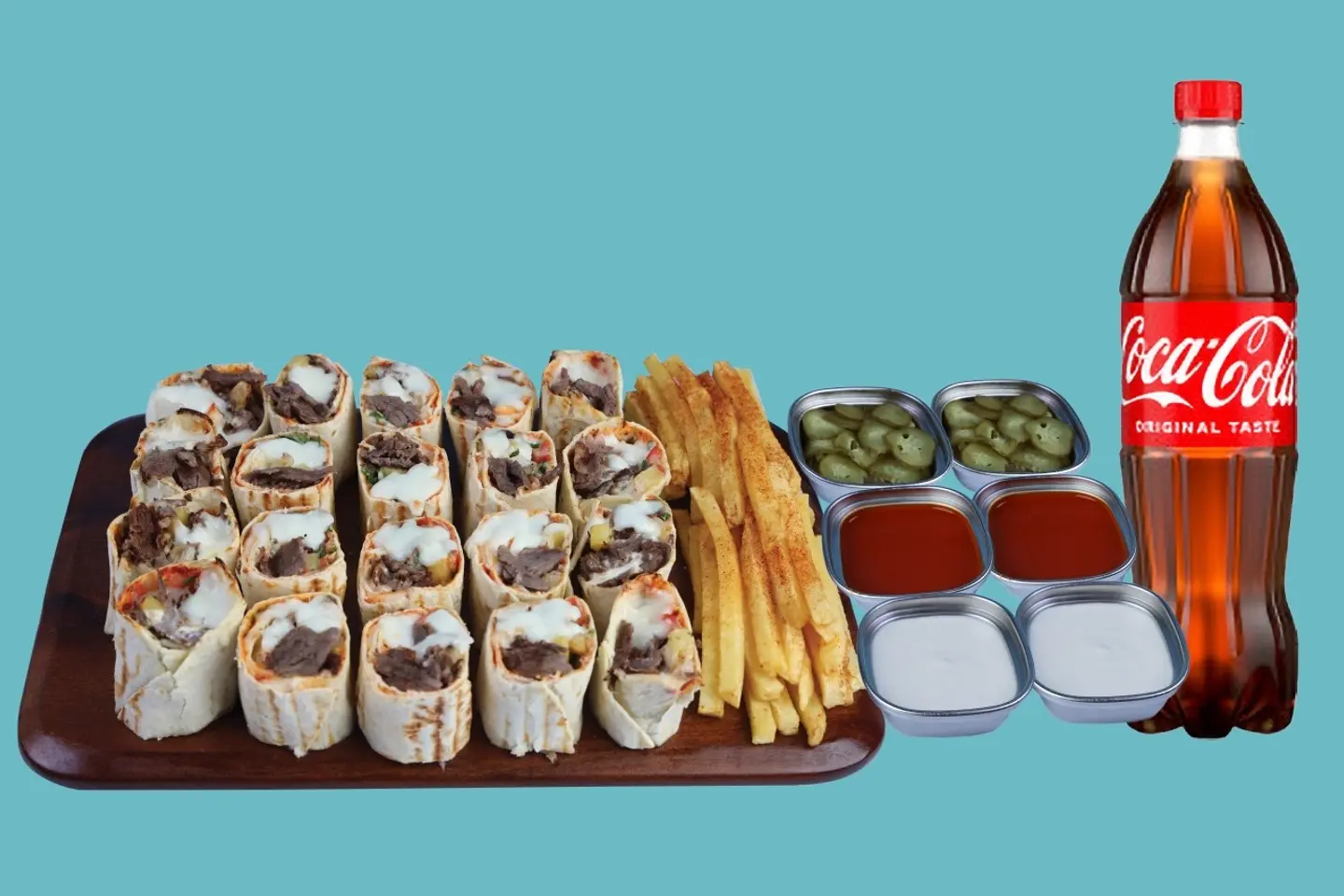 Offer Shawarma Kabeer Al Salateen Lahm With Soft Drink