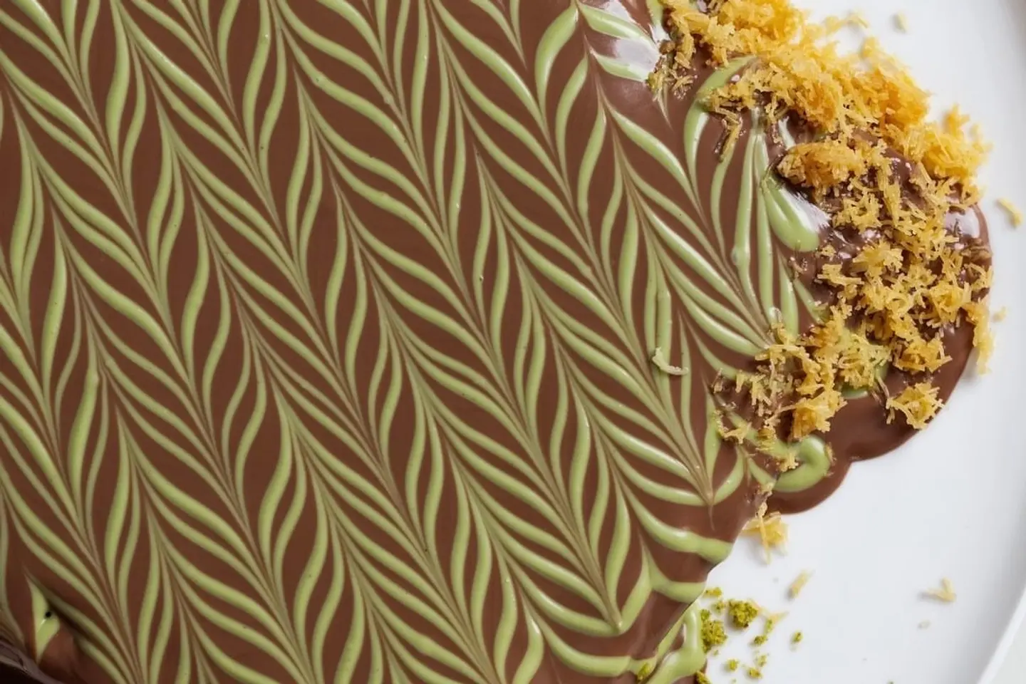 Pistachio Kunafa Crepe