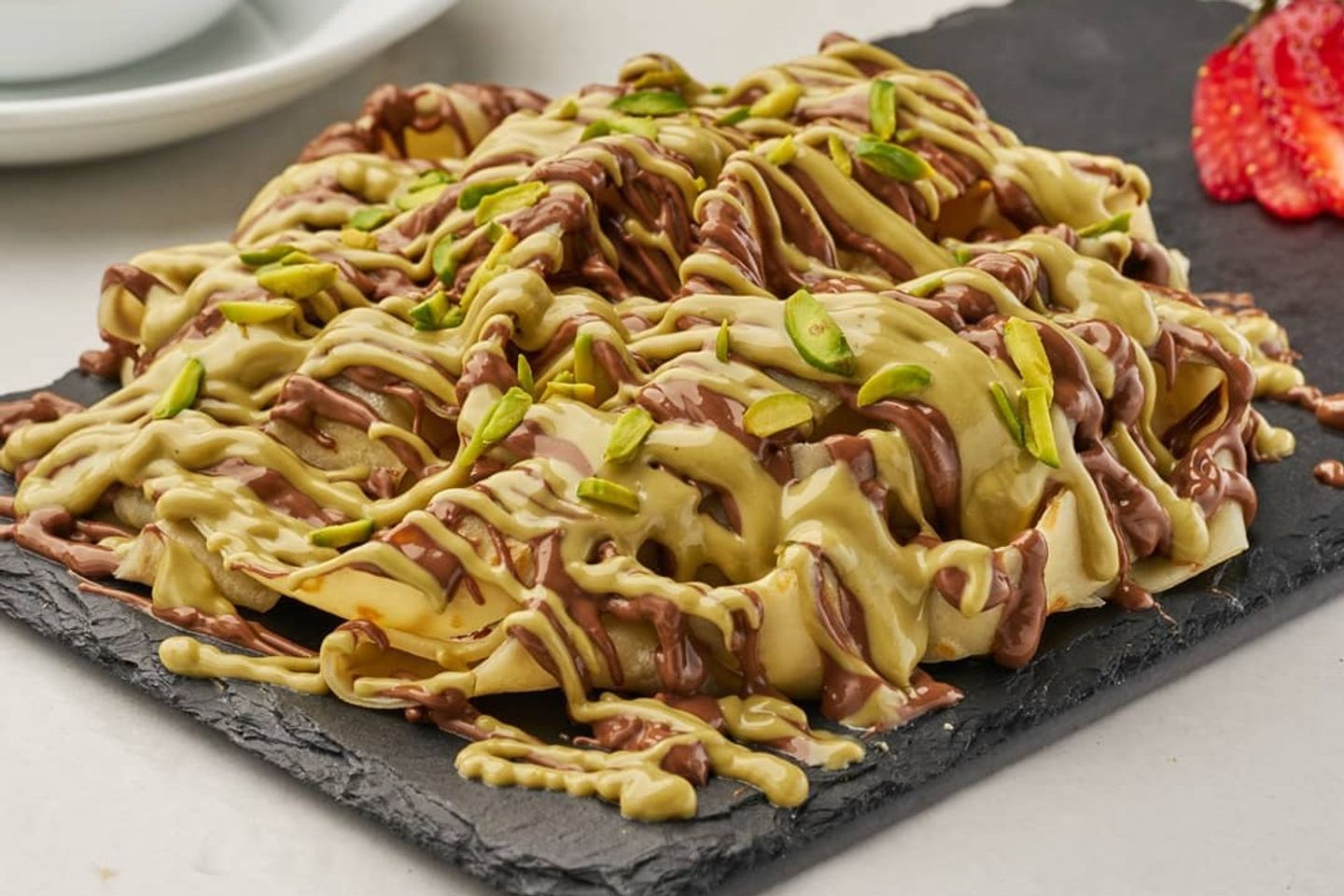Pistachio Crepe Fettuccine