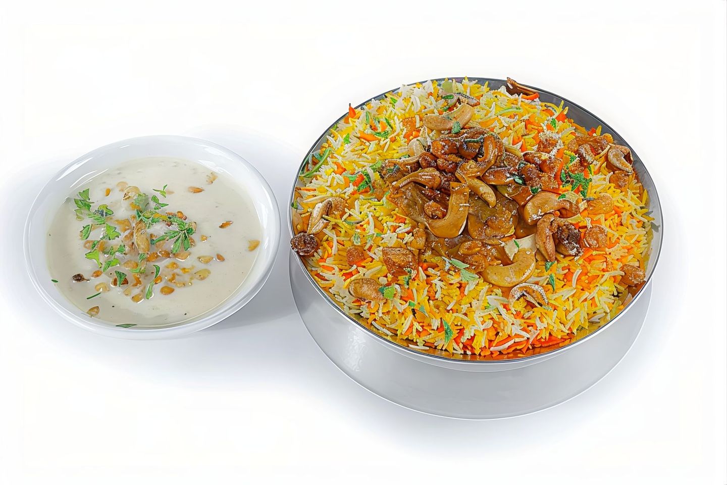 برياني لحم غنم مع عظم