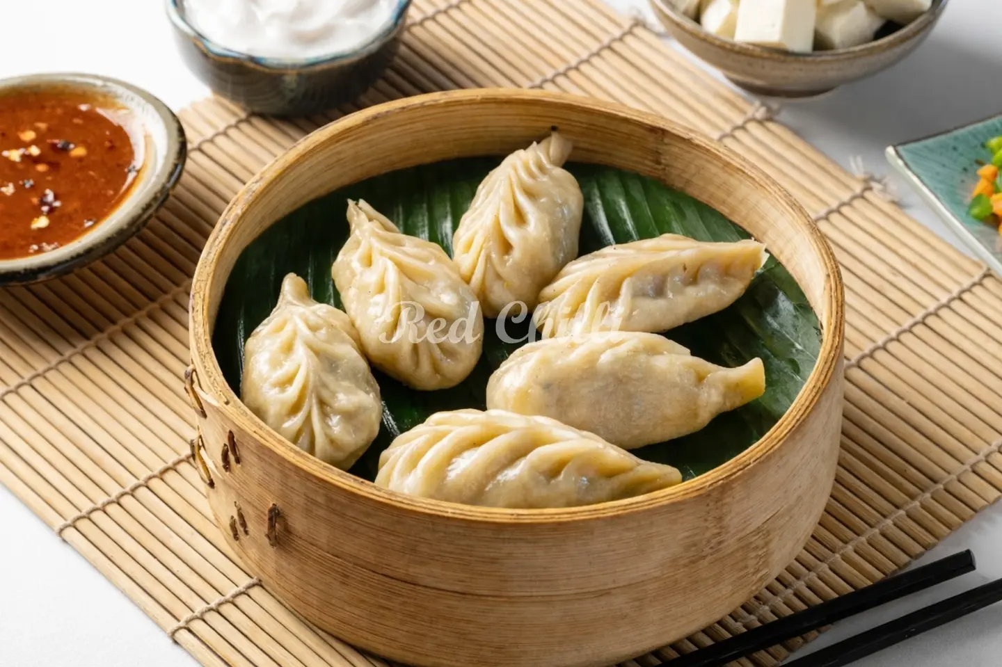 Steamed Chicken Momos 6 Pieces