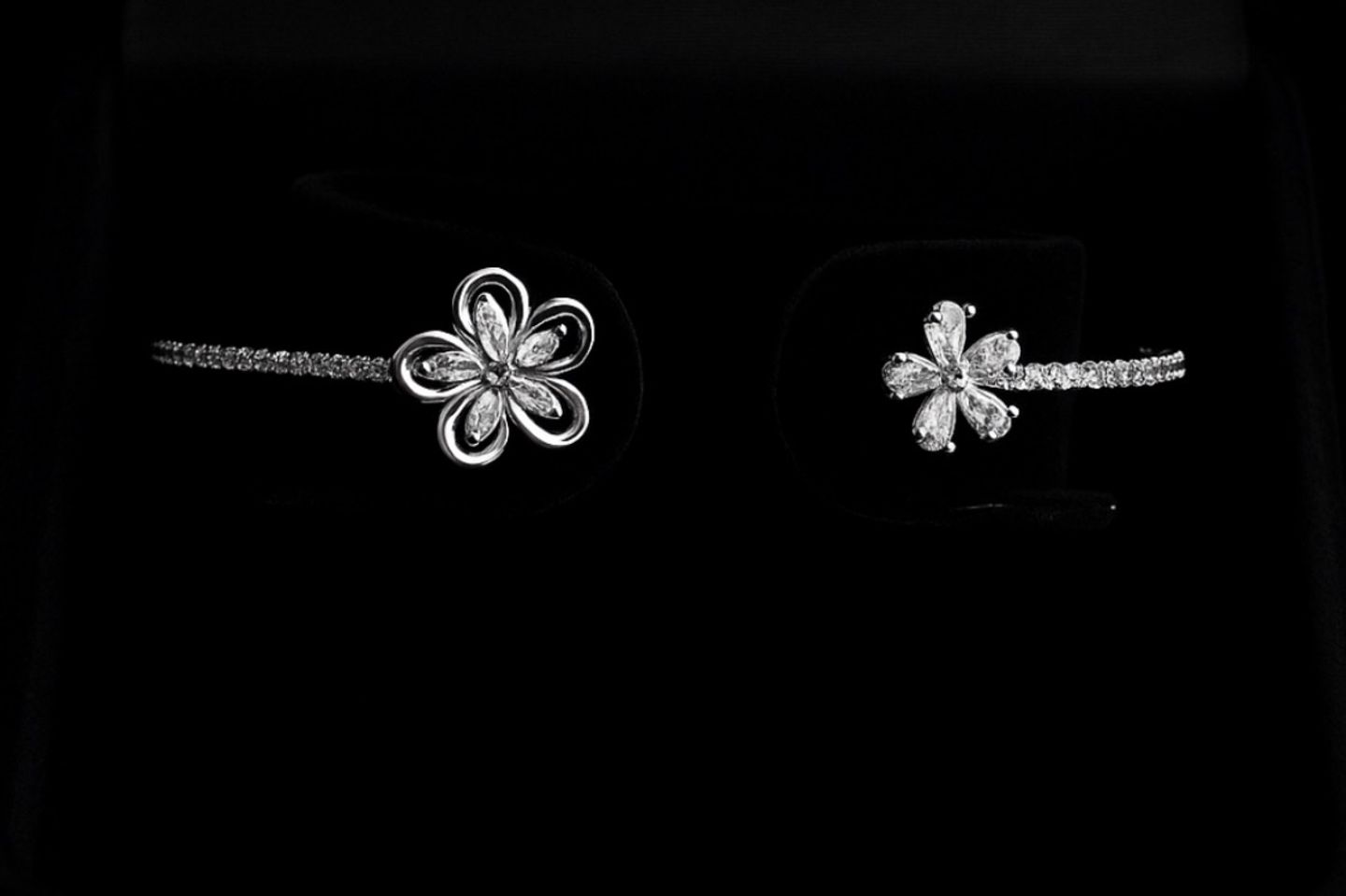 Roses Bracelet  Rhodium Plated