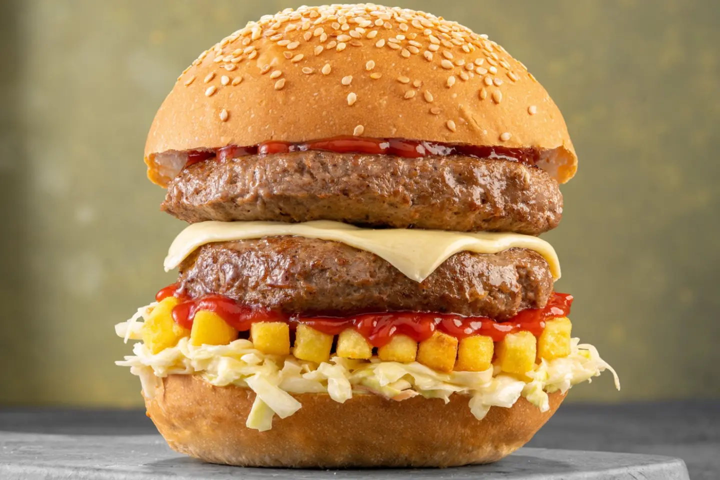Double Beef Burger With Cheese