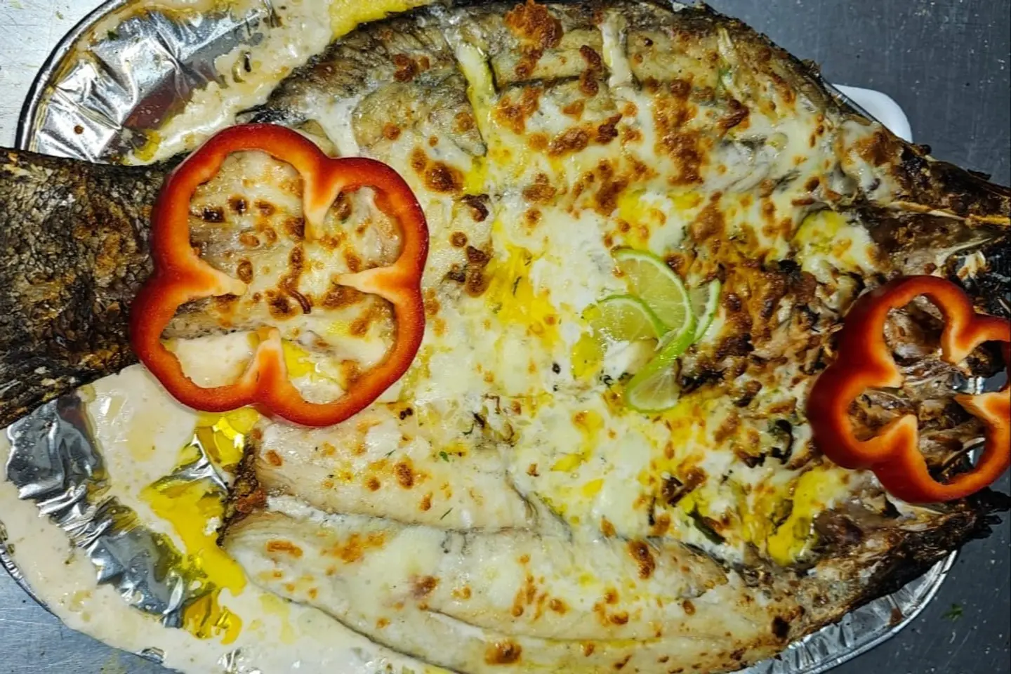 A Bass Fish With Cream