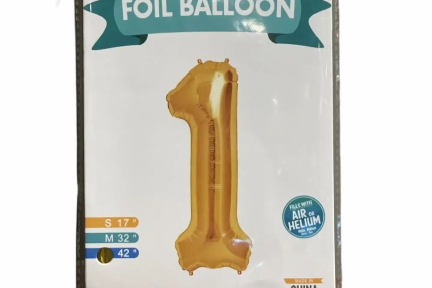 Helium Numbers Balloon -