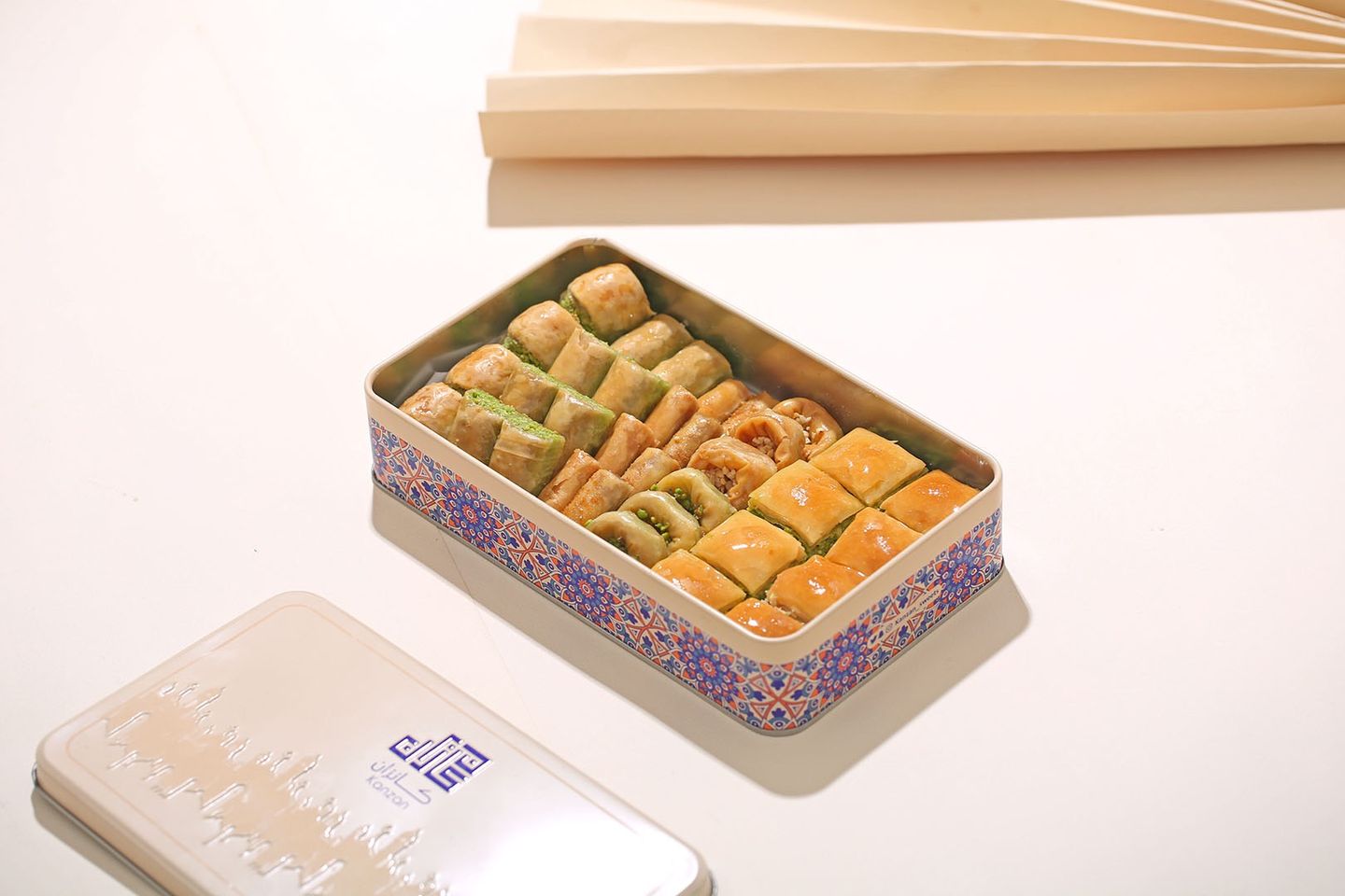 A Luxurious Levantine Baklava Plate   An Iron Plate
