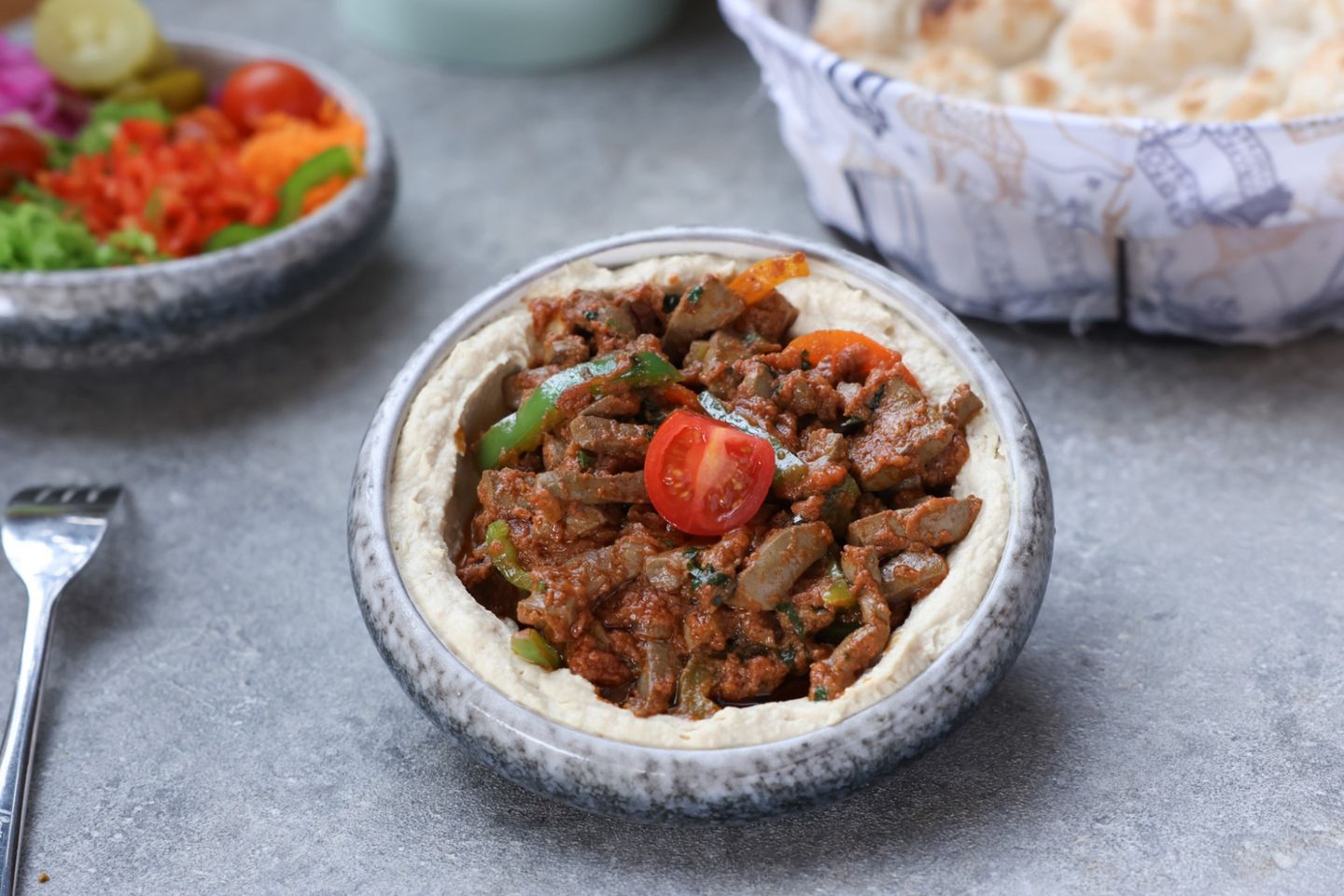 Liver With Hummus