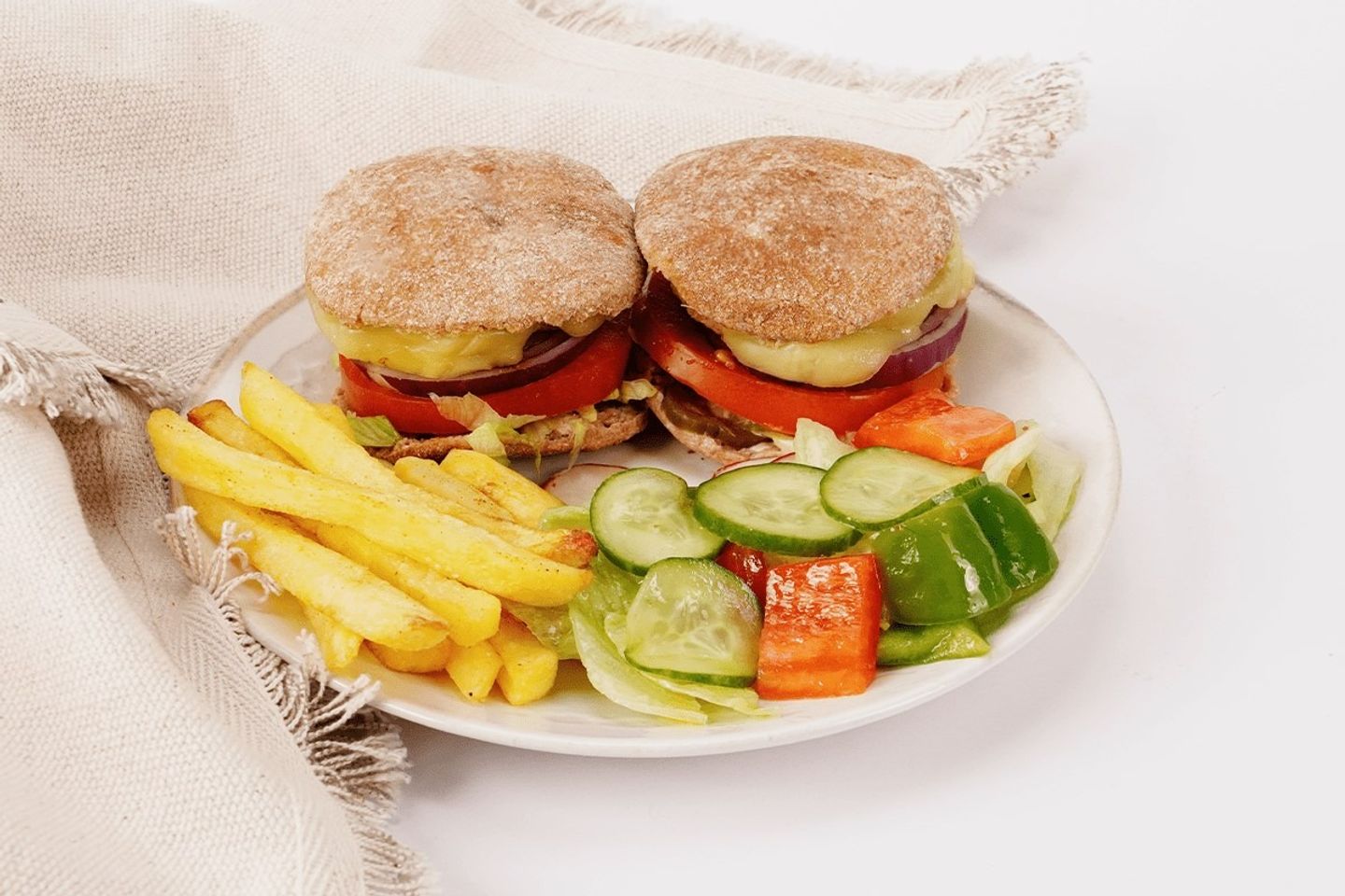 Meat Cheese Burger Meal