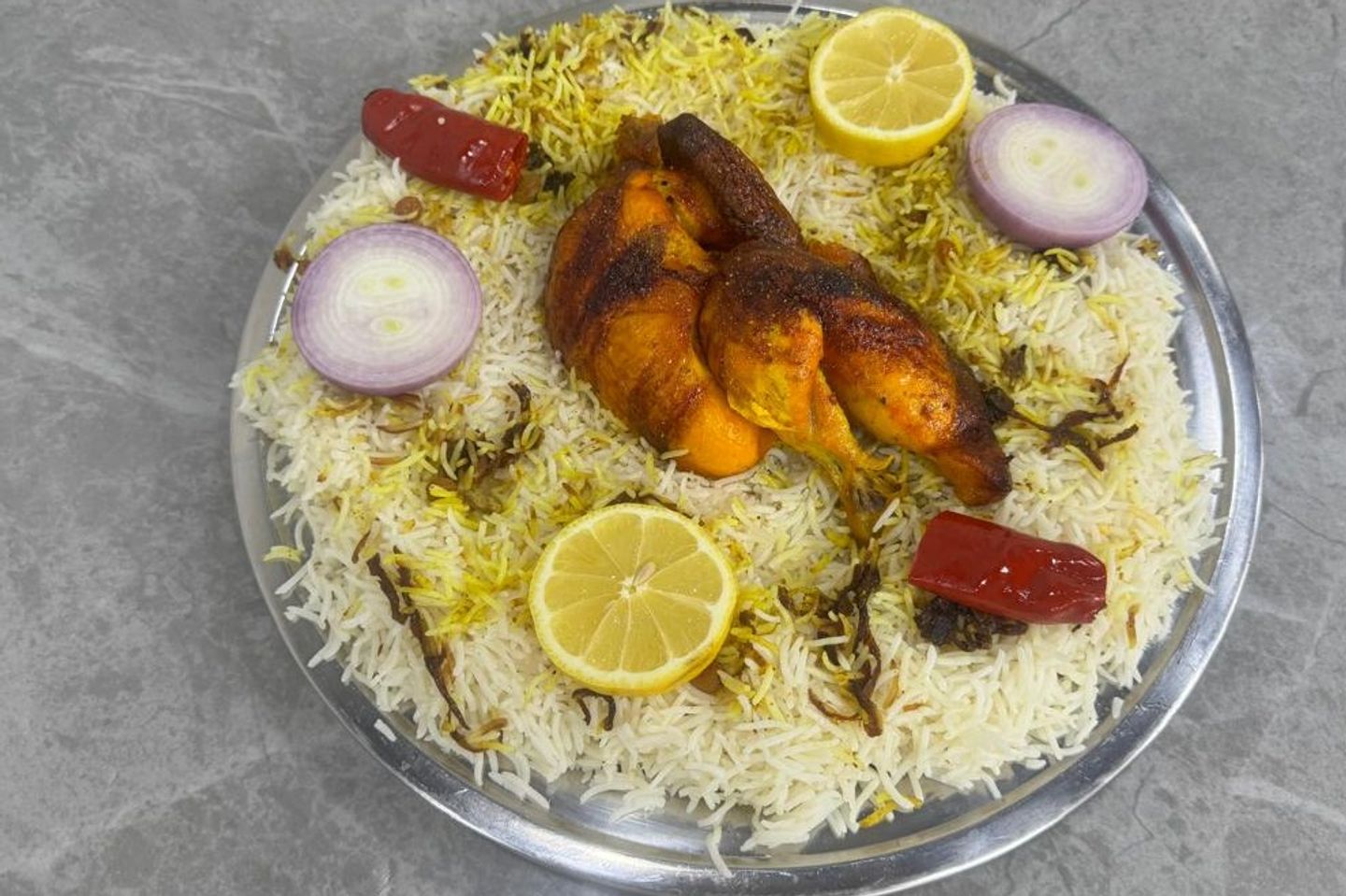 Half Chicken Grilled In Oven With Rice