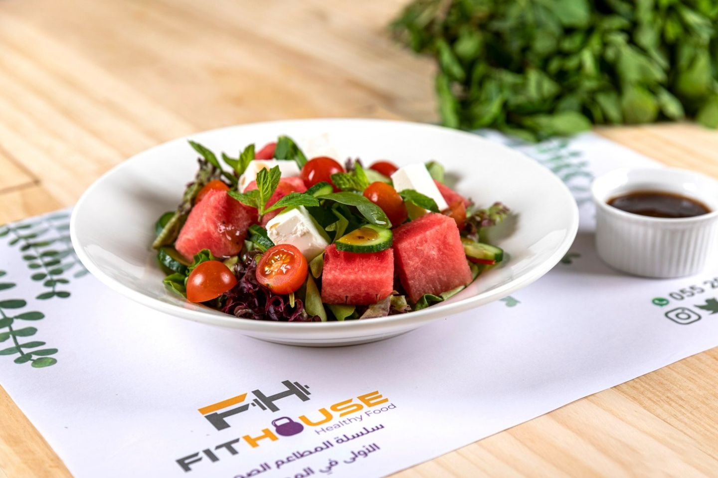 Cheese Salad With Watermelon
