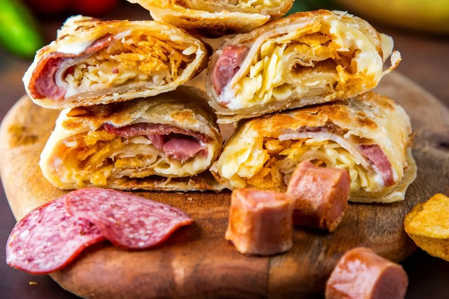 Egg With Cheese And Sausage Chapati