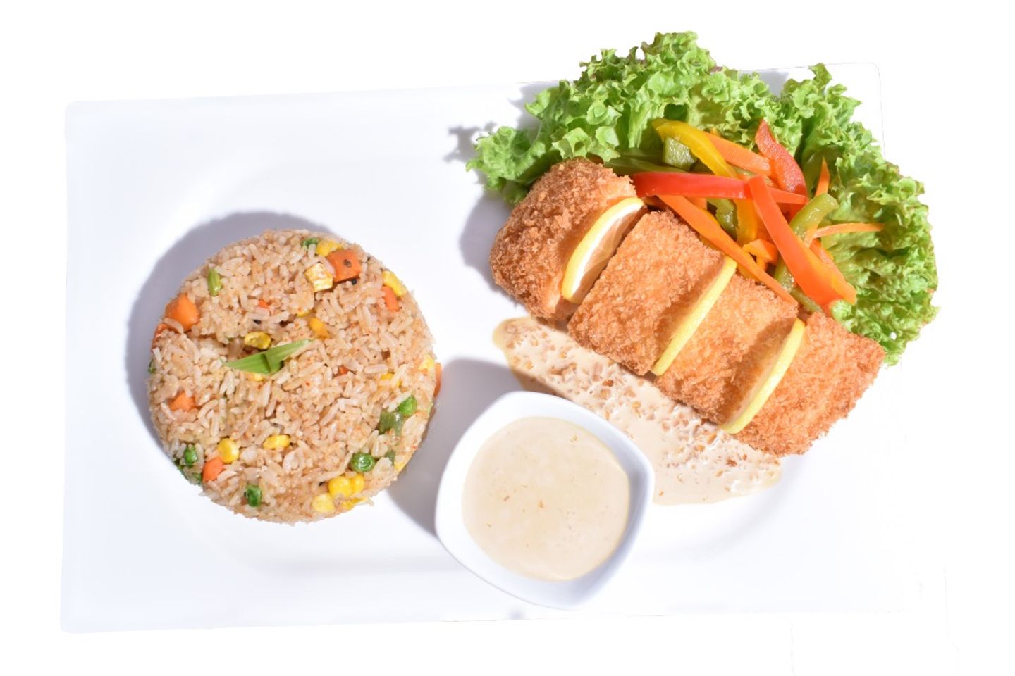 Fried Salmon With Cheese