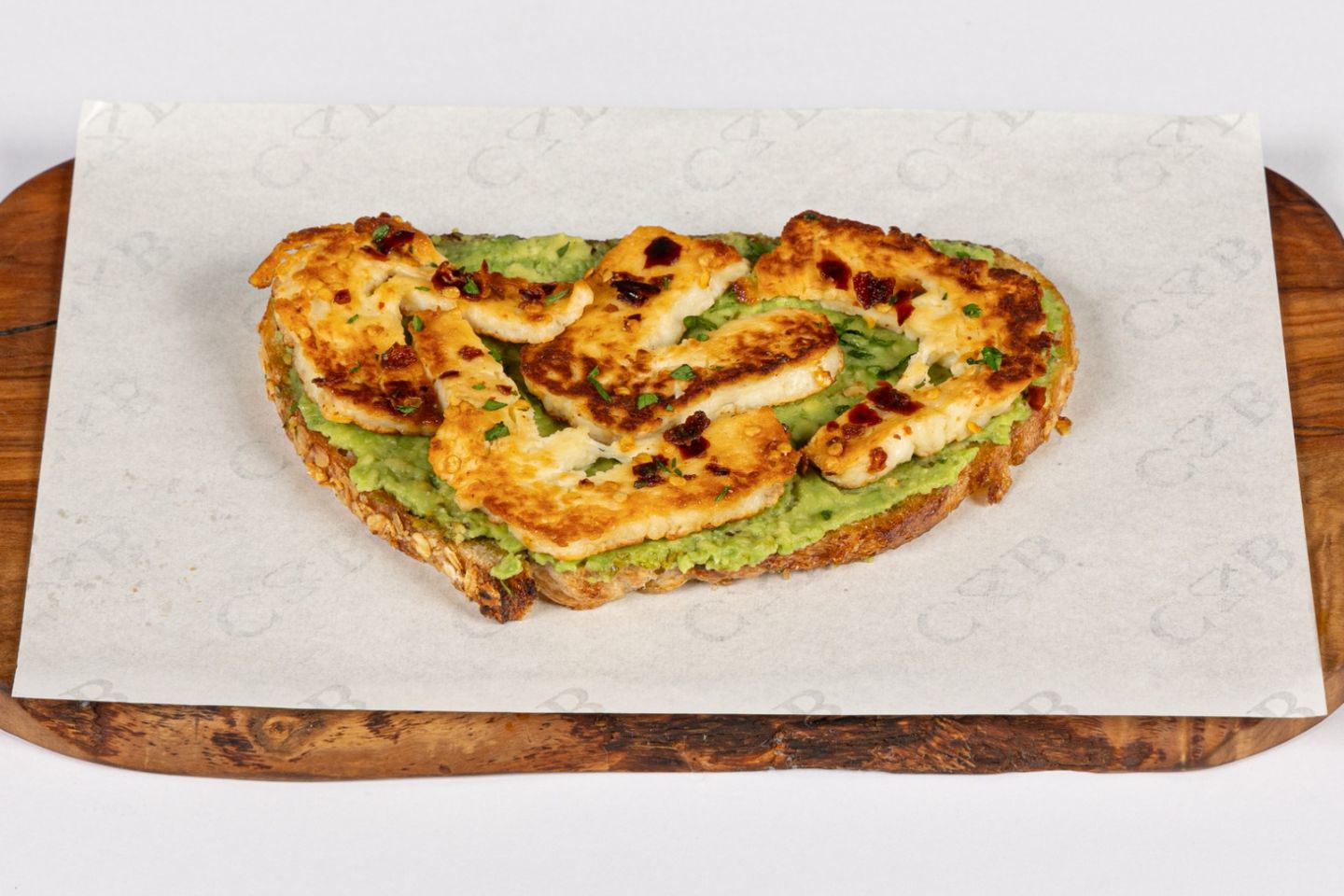 Sourdough Halloumi With Avocado  Spicy
