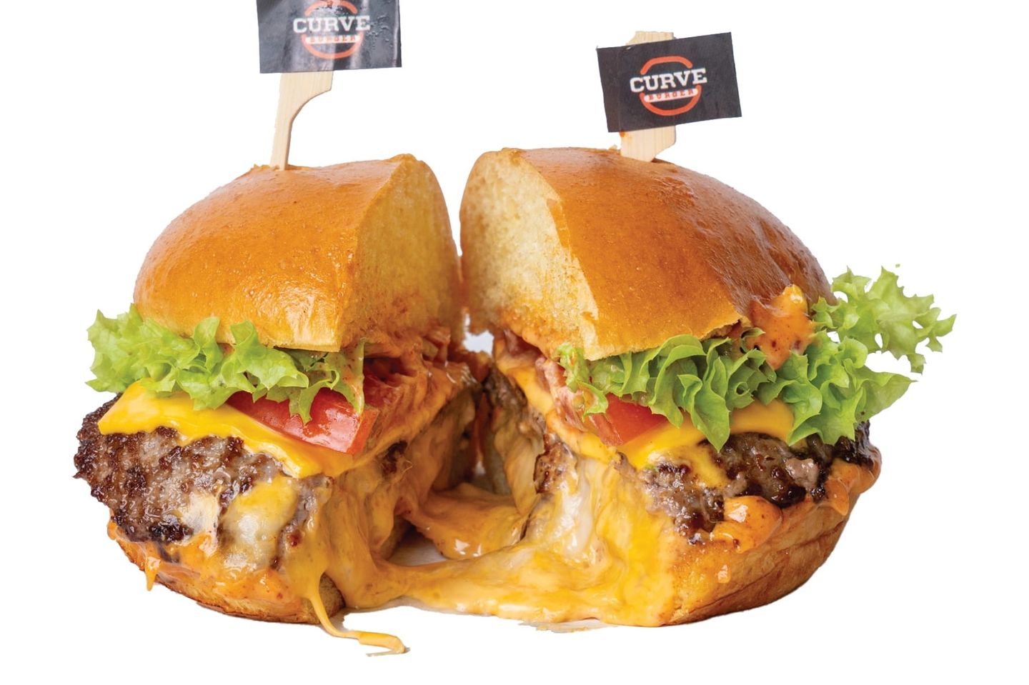 Cheesy Curve Beef Burger