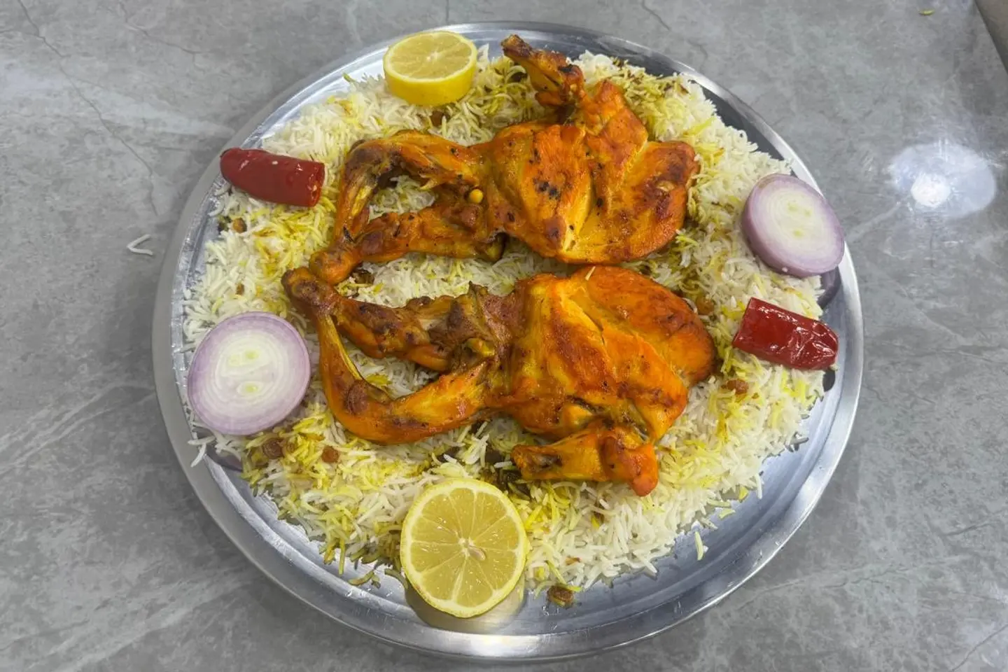 Full Chicken Bar B Q With Rice