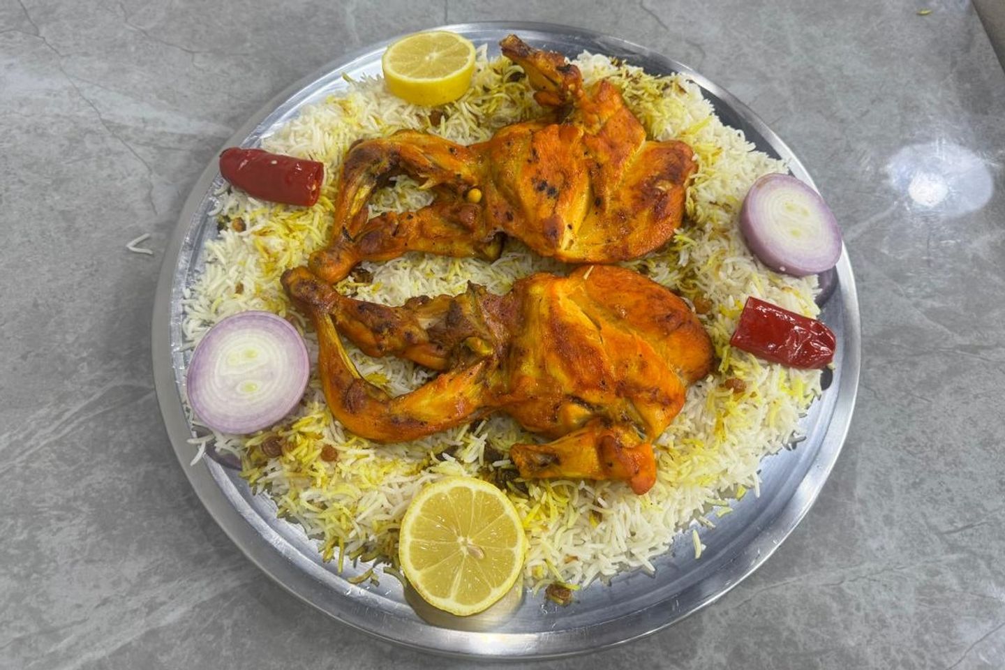 Full Chicken Bar B Q With Rice