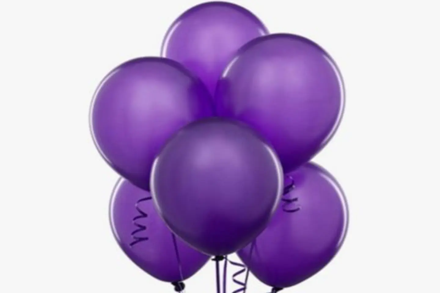 باقة بالونات هيليوم بنفسجي