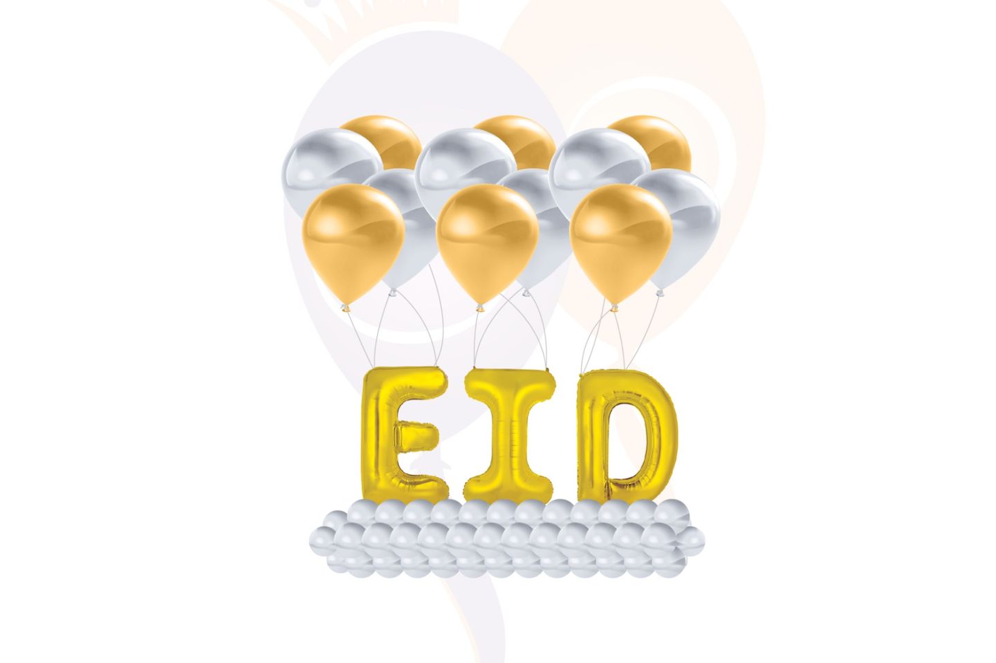 Gold Letters Fly Eid