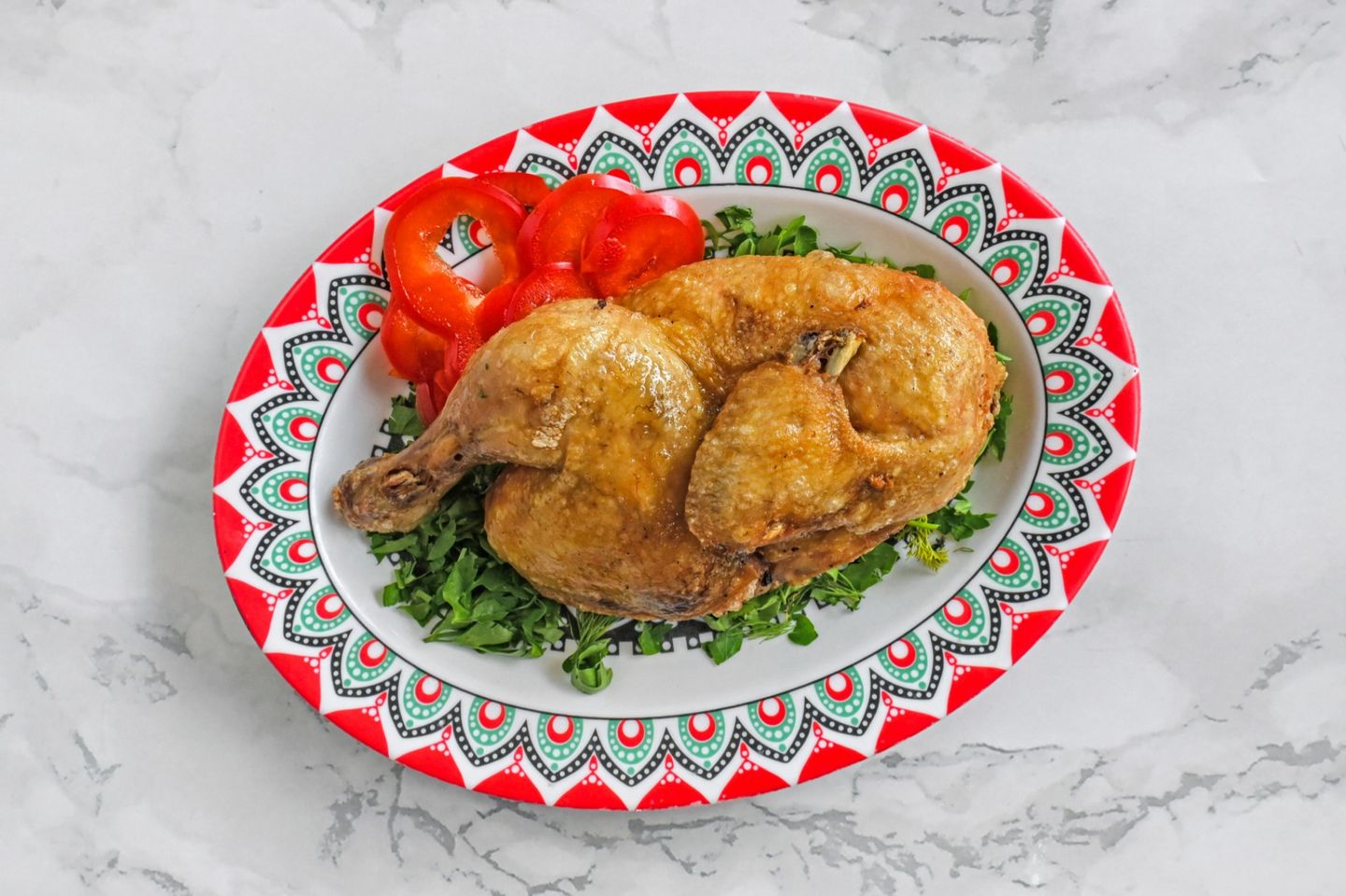 ربع دجاج محمر سادة