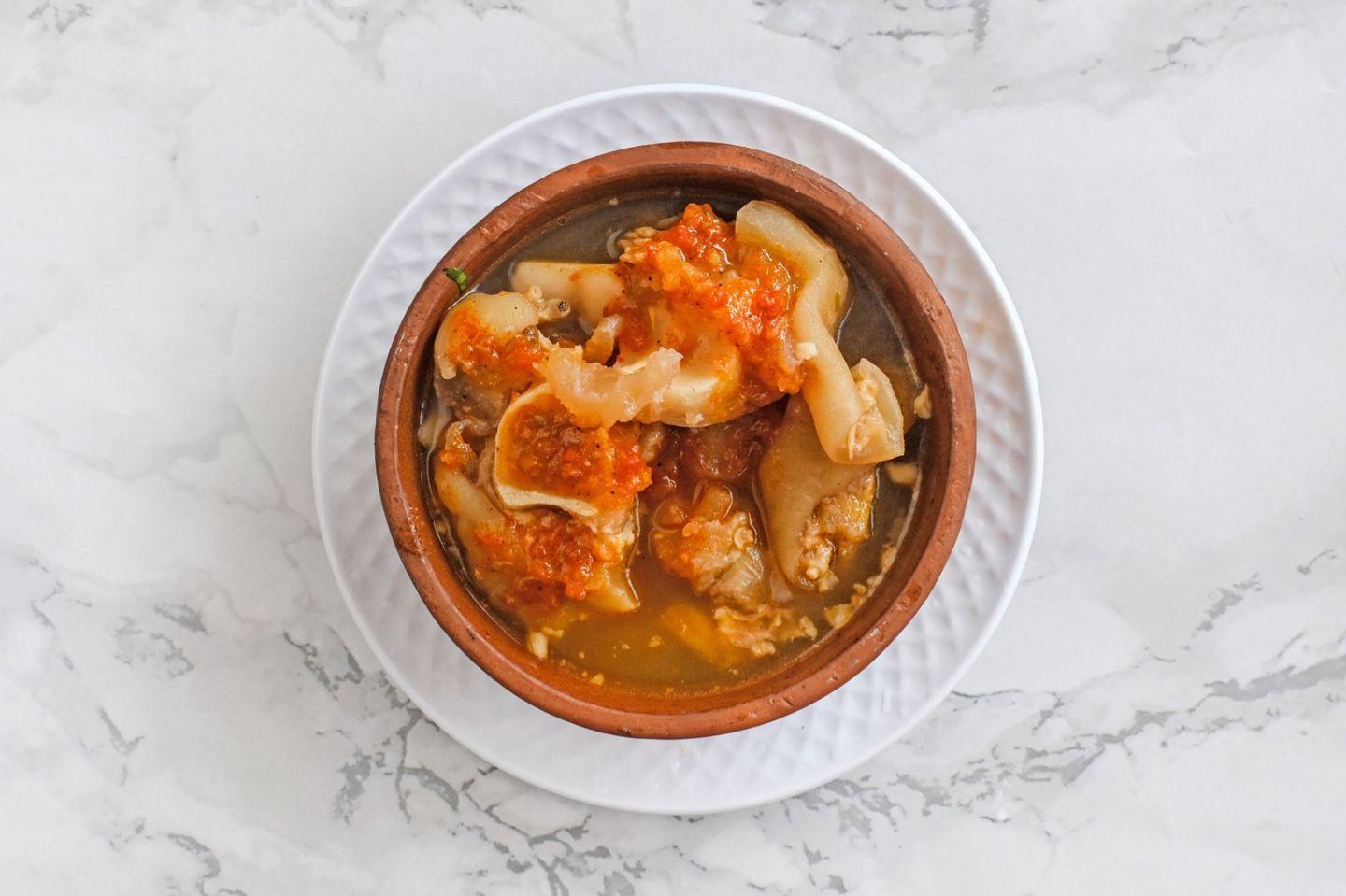 طاجن كوارع سادة