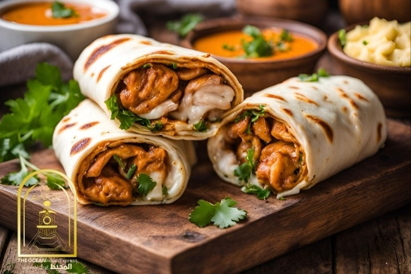 Butter Chicken Roll Meal