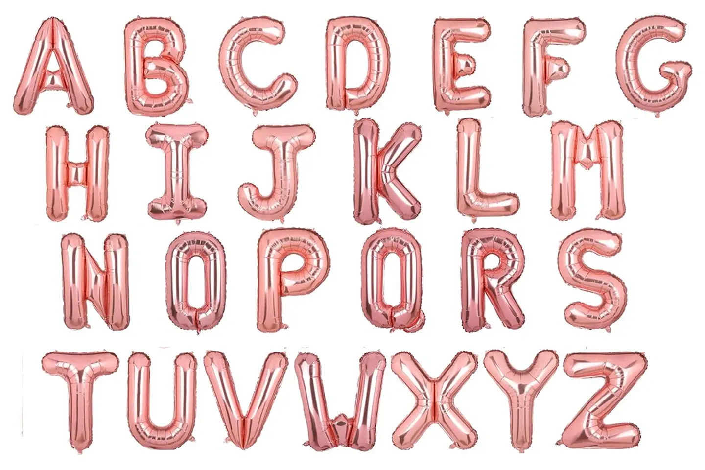 رقم بالون - لون الذهب الوردي