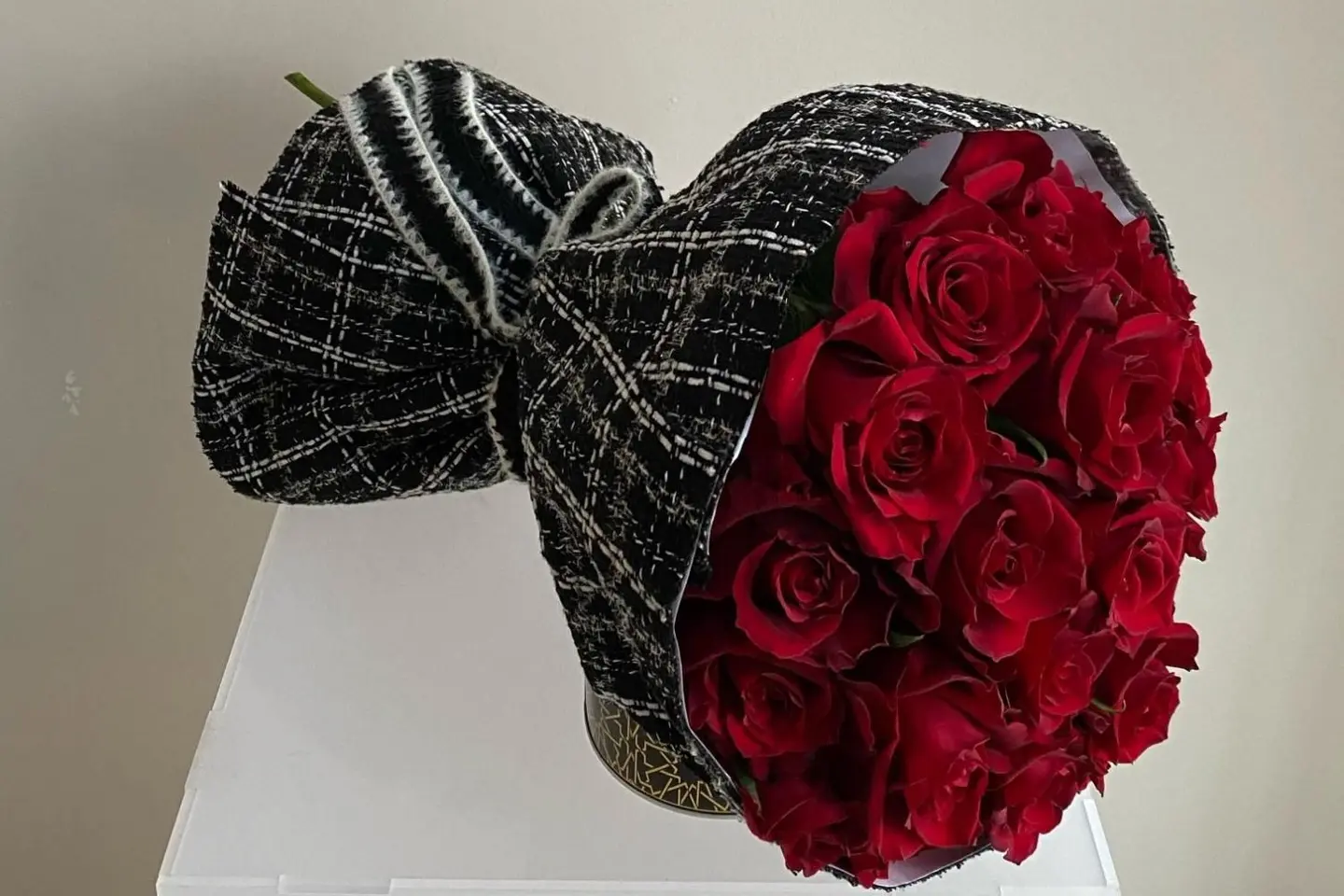 Red Roses Fabric Bouquet