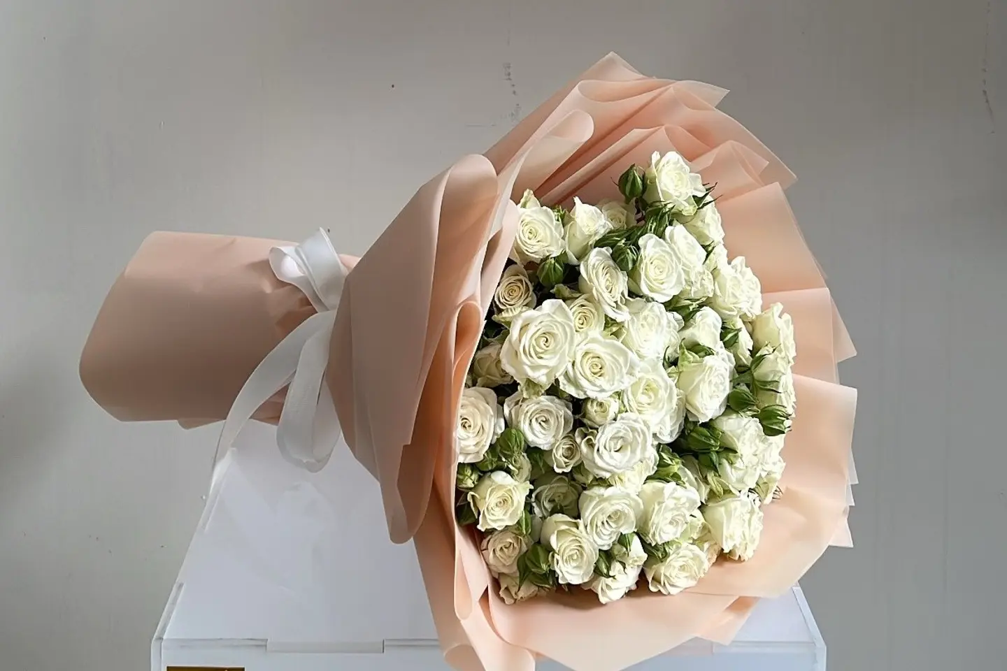 White Baby Roses Bouquet