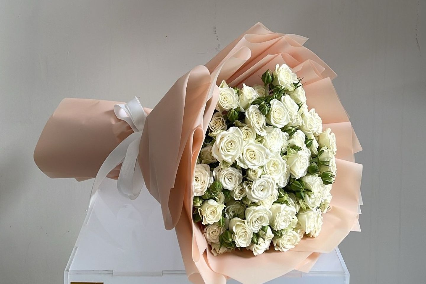 White Baby Roses Bouquet