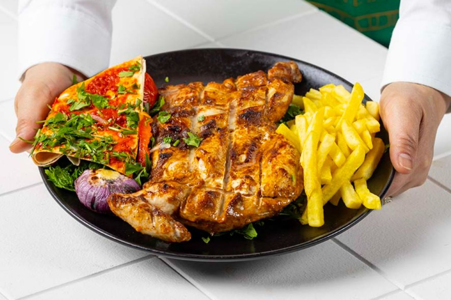Half Chicken On Charcoal