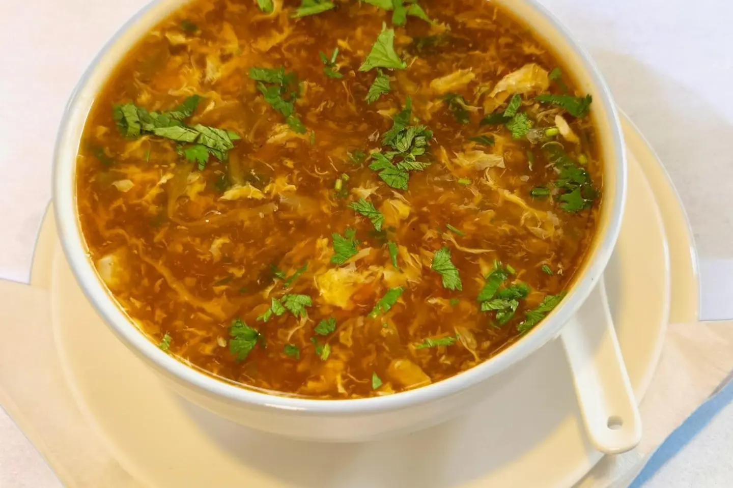 شوربة مانشو بالروبيان