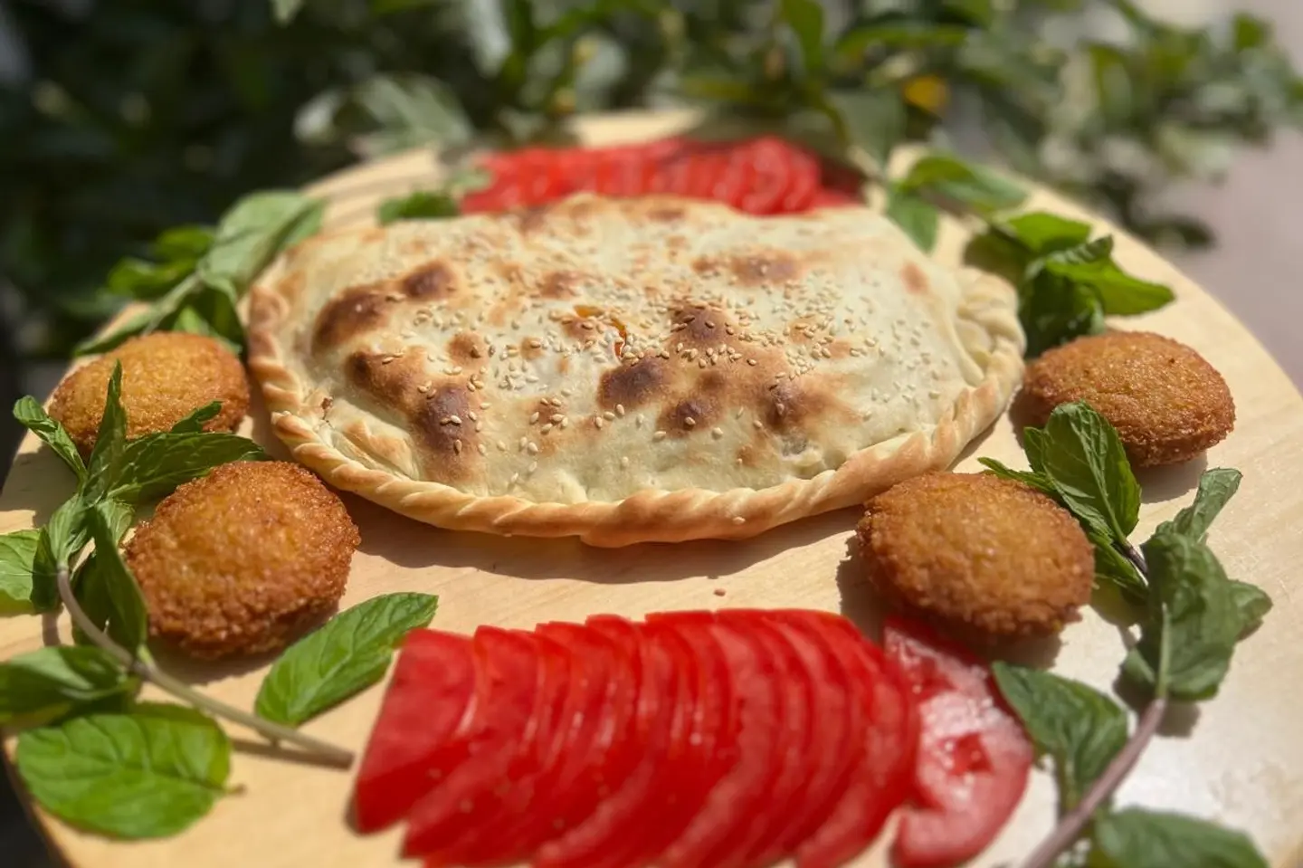 Falafel With Labneh Manousheh