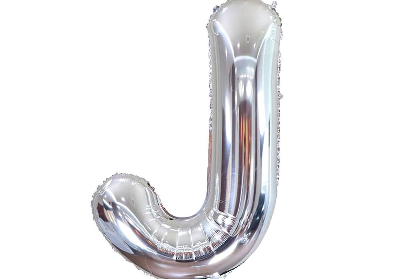 Letter J Silver Balloon