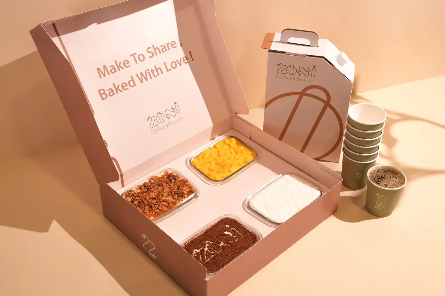 Mixed Dessert Box With Coffee Day Box