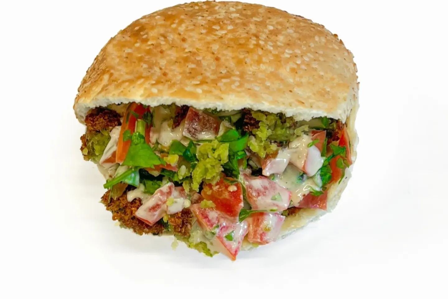 فلافل سلطة وطحينة