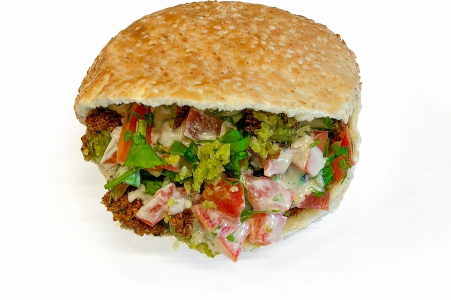 فلافل سلطة وطحينة