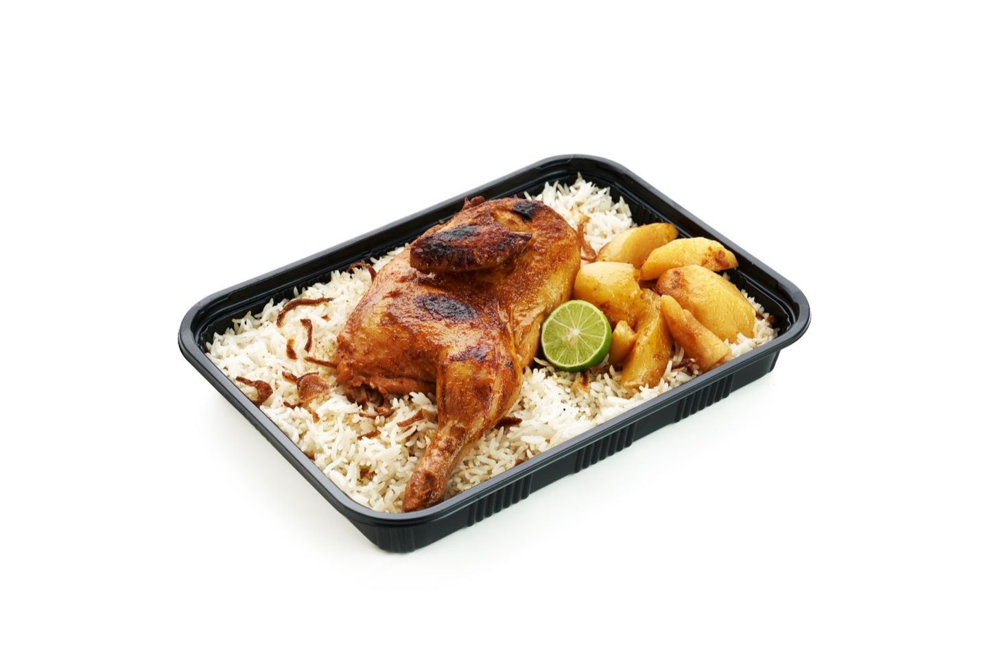 نصف دجاجة والارز