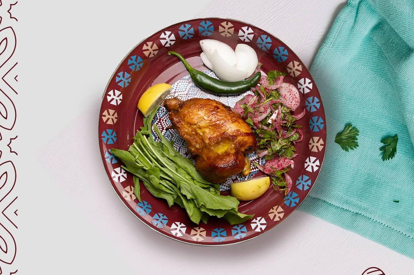 نصف دجاجة شواية سادة