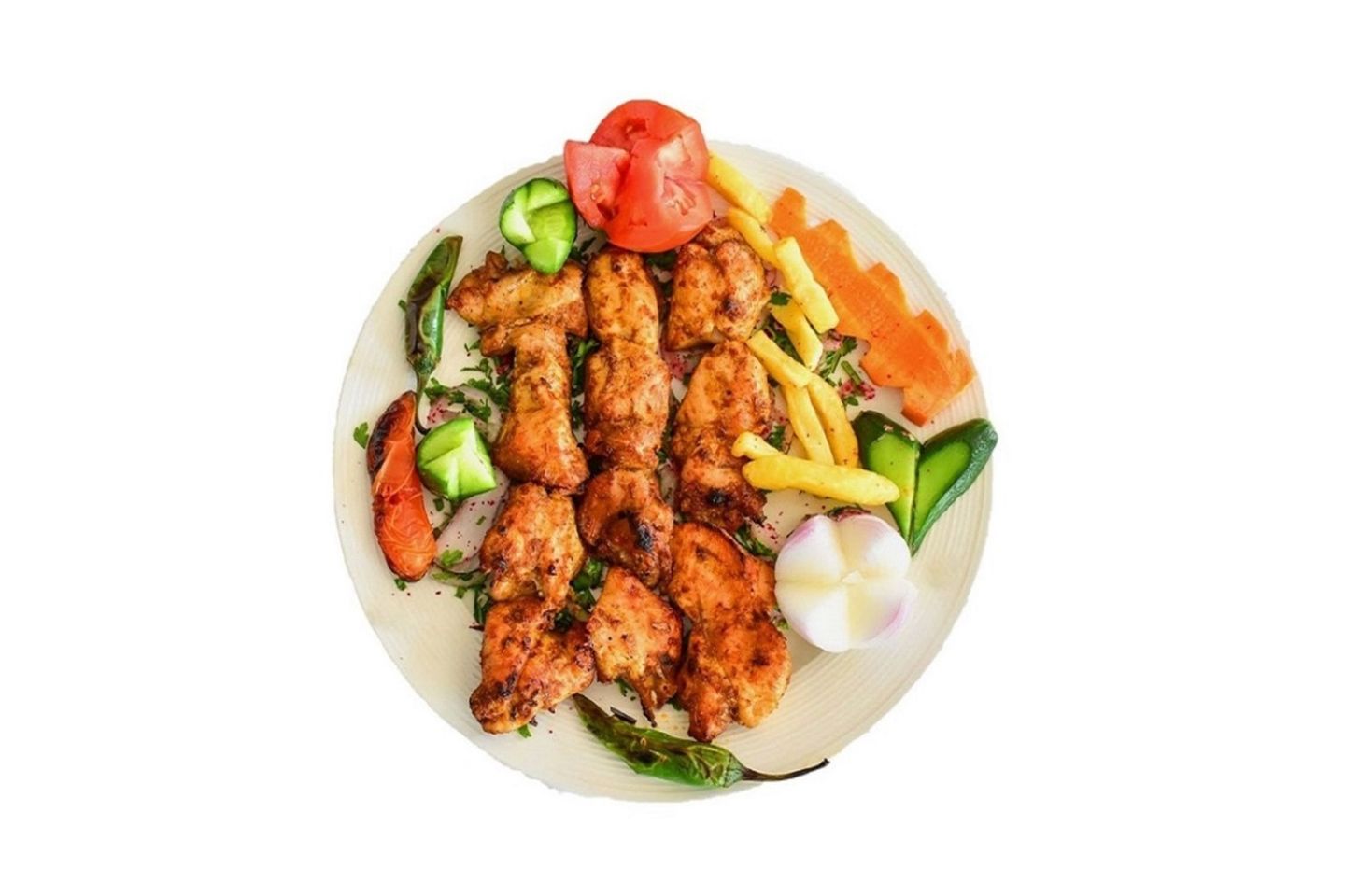 Chicken Awsal With Bone - Plate 4 Skewers