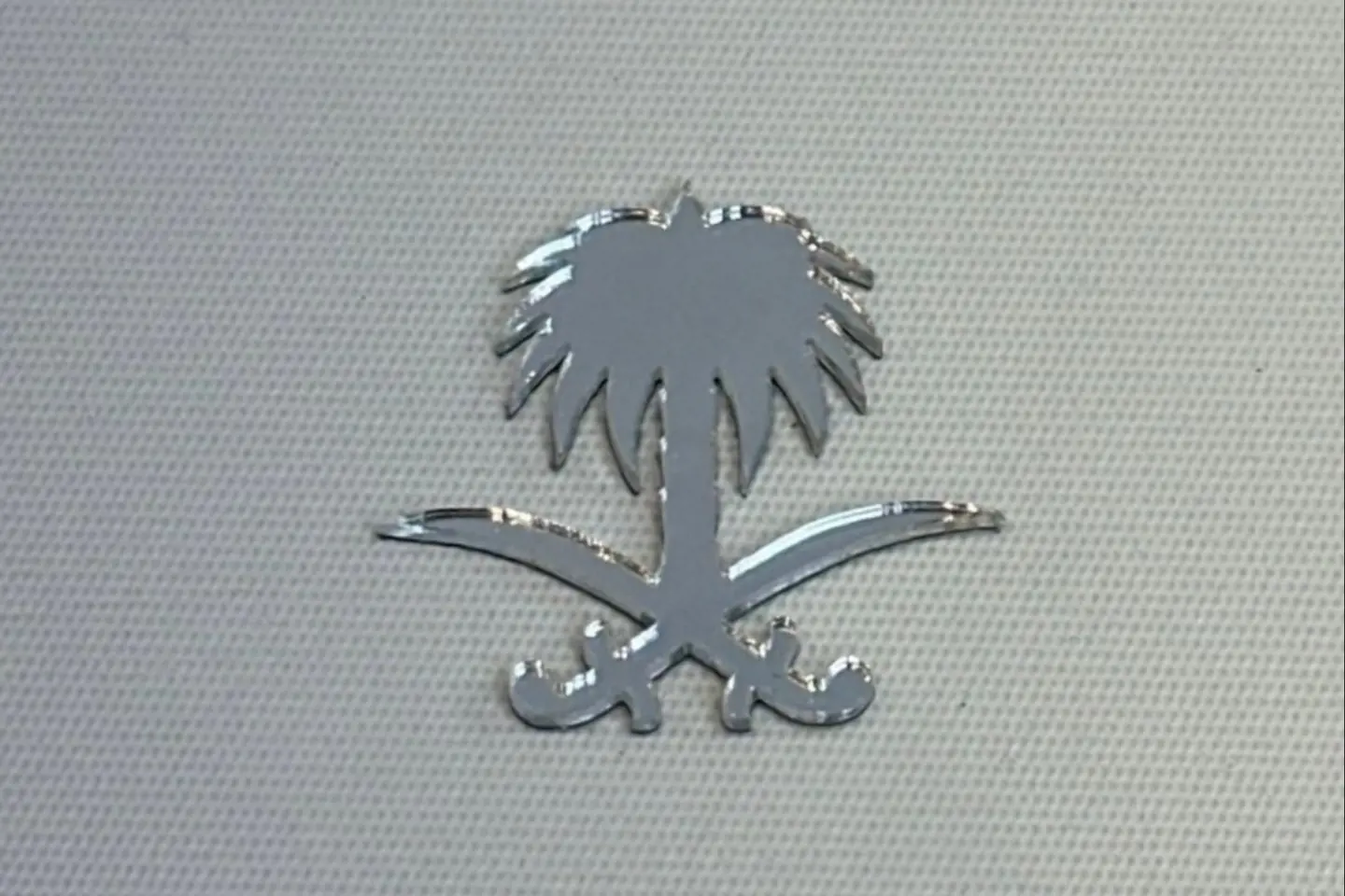 Silver Acrylic National Sticker