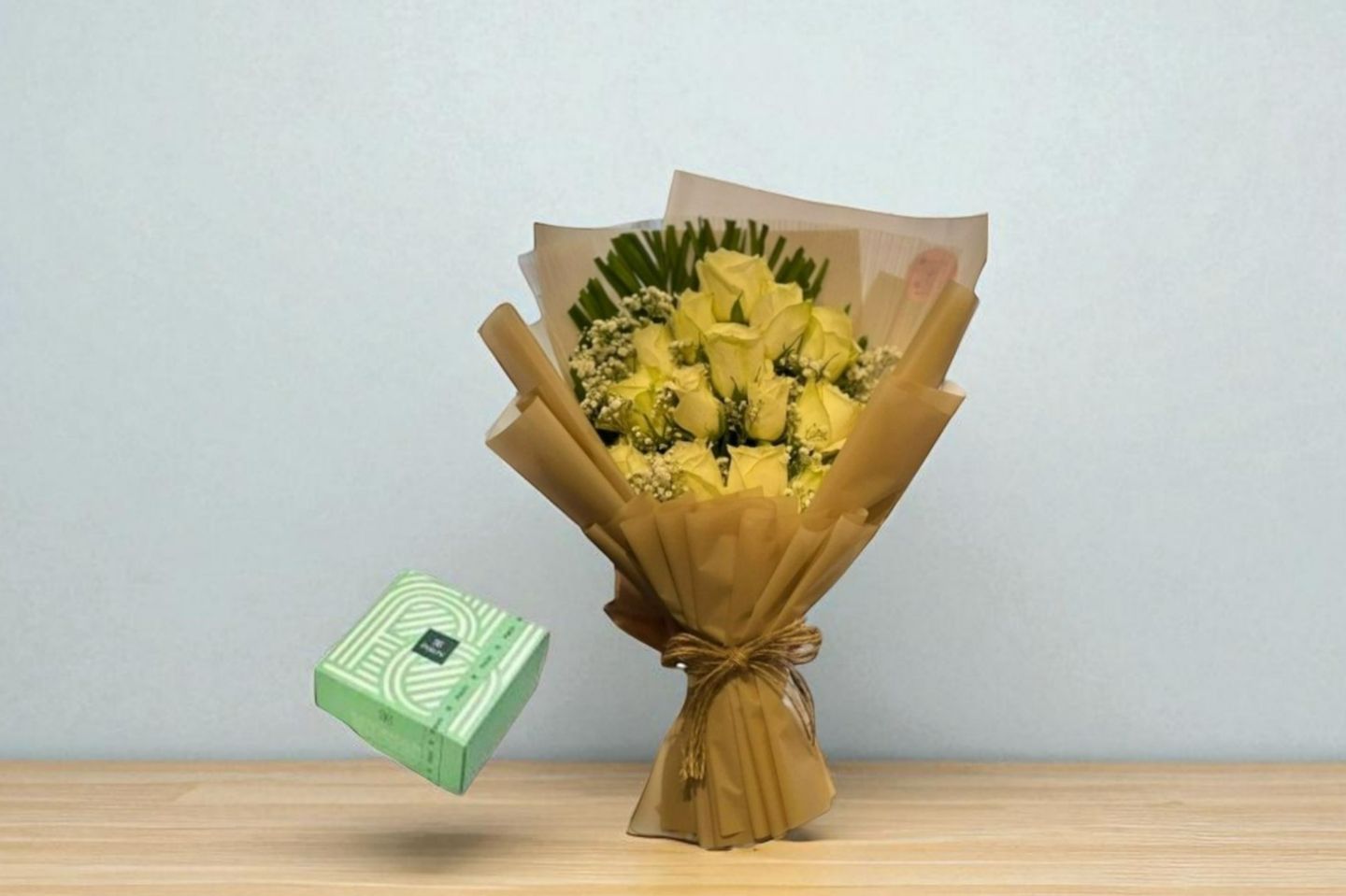 Bouquet Of Flowers And Patchi