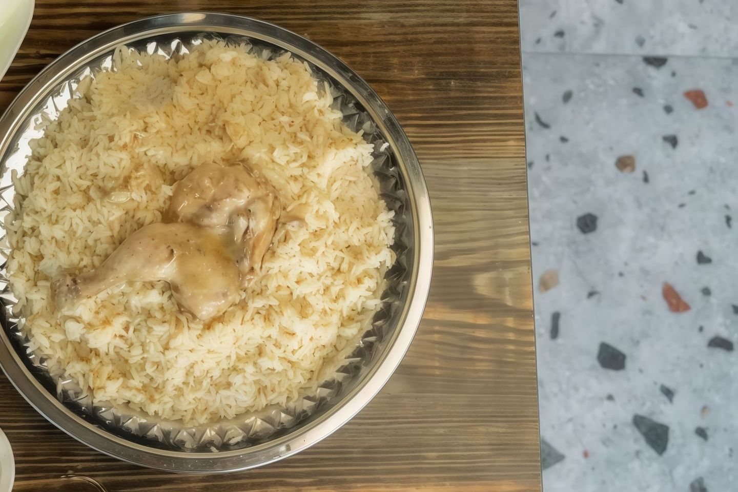 حبة دجاج مظغوط رز ابيض