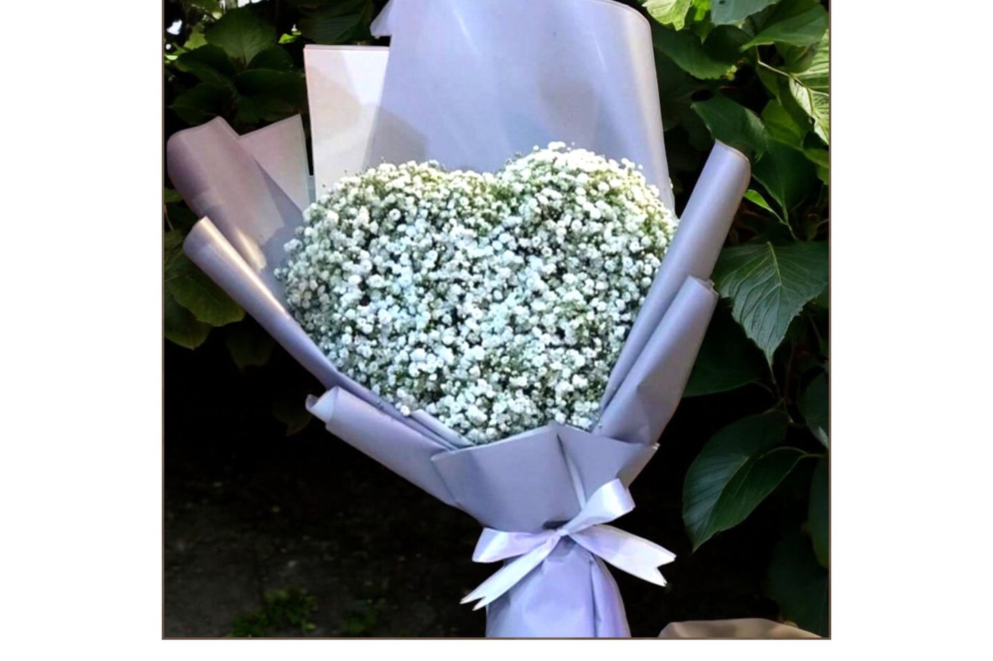 Gypsophila Heart Bouquet