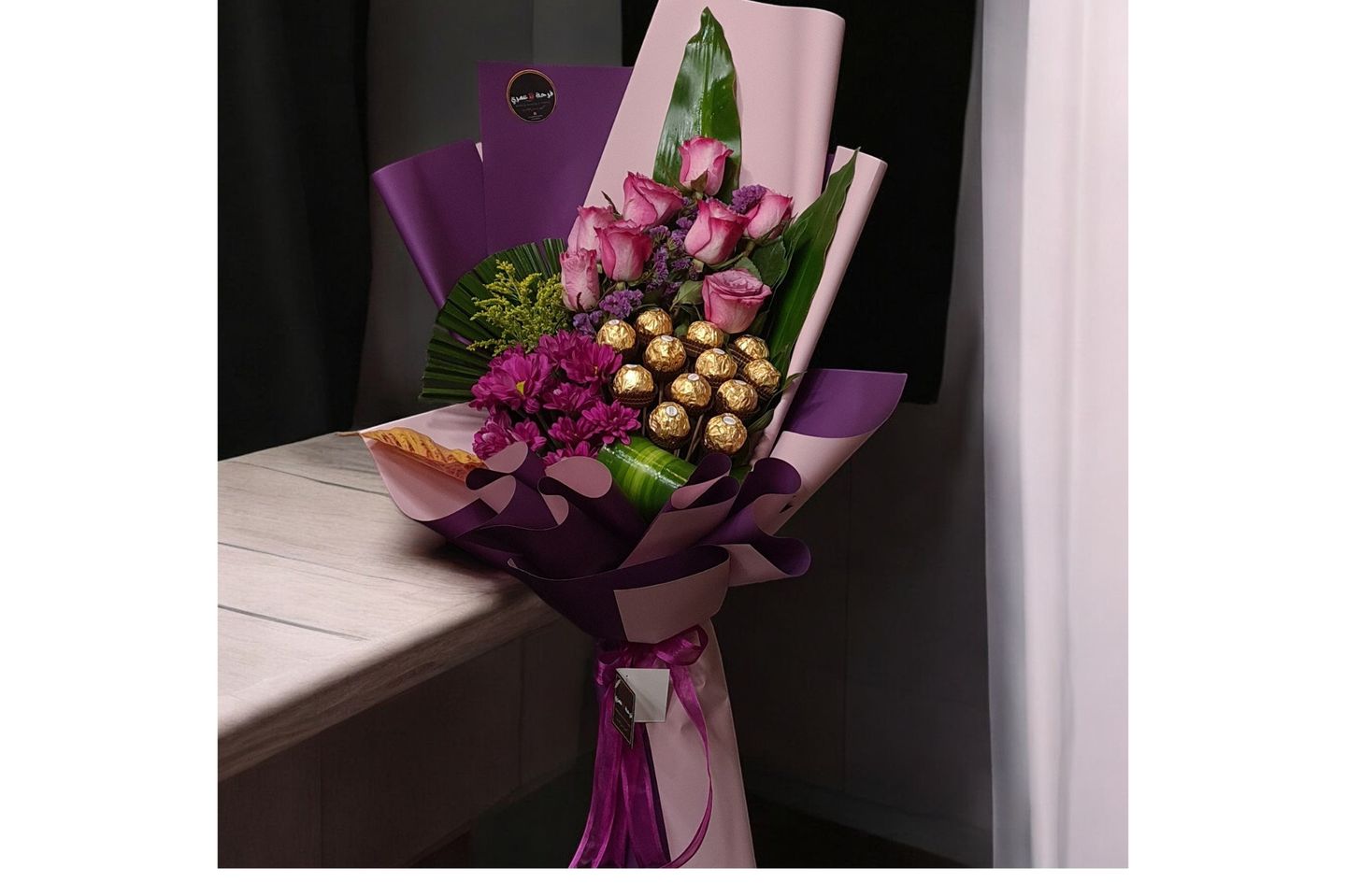 Rocher Mauve And Lilac Bouquet