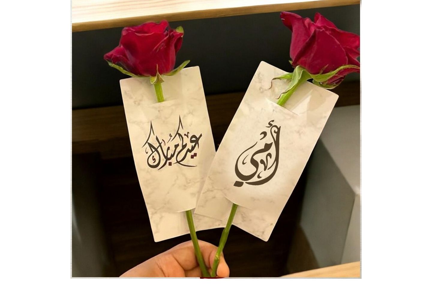 Gorgeous Rose With Printed Card